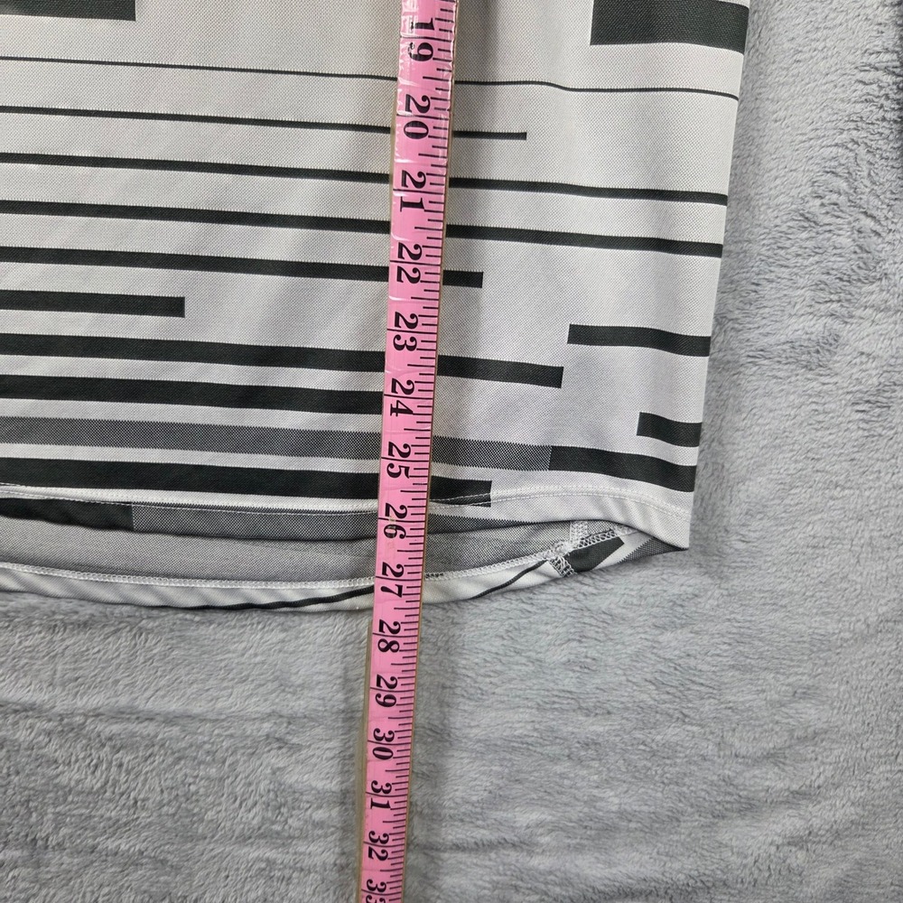 Nike Running 1/4 Zip Mens Small Grey Black Excellent Dri-FIT Striped Pullover - Picture 7 of 9